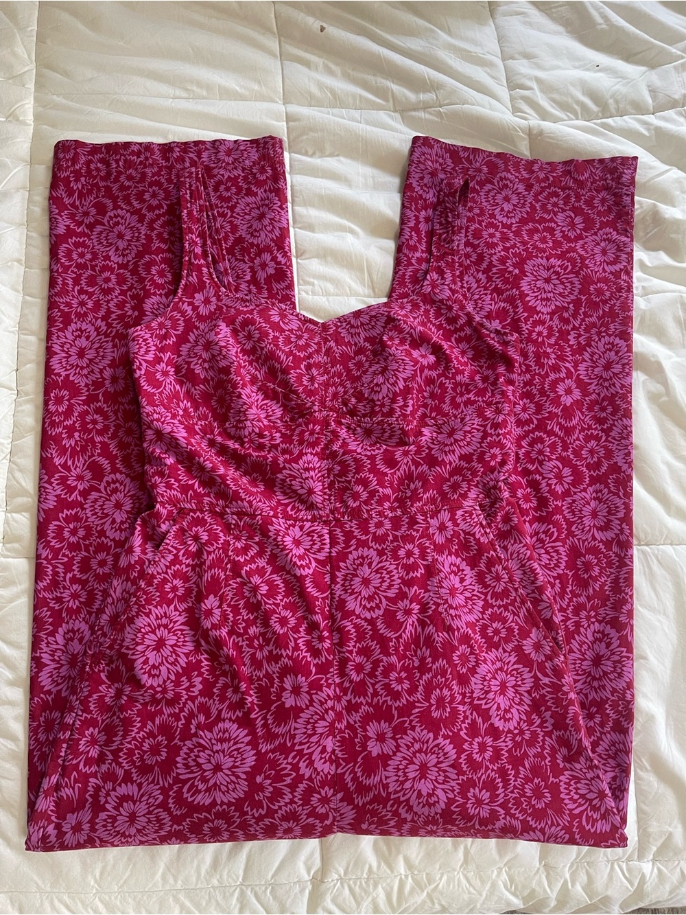 The Colette Pink Floral Wide-Leg Jumpsuit Size 8 - Picture 4 of 7